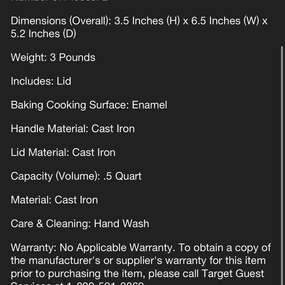 Hearth & Hand Cast Iron Casserole Dish - Picture 3 of 3